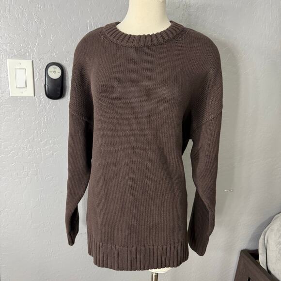 Gap 100% Cotton Oversized Sweater, Brown, L Tall, 820732 - Picture 1 of 5